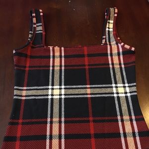 Plaid sleeveless dress